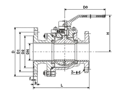 Q41F46衬氟球阀(图1)