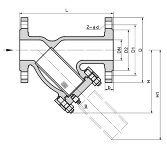 衬氟Y型过滤器(图1)