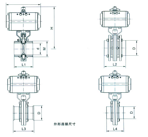 气动卫生级蝶阀(图1)