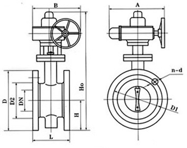 D941F防爆电动衬氟法兰蝶阀(图1)